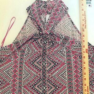Michael Kors Halter Top, Boho Print, Stretch Jersey, Size Large